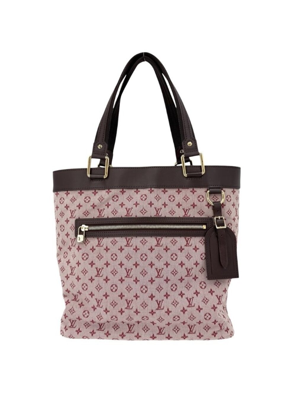 Louis Vuitton Tote Lucille GM Handbag Shoulder Monogram Mini Canvas Pink Gold